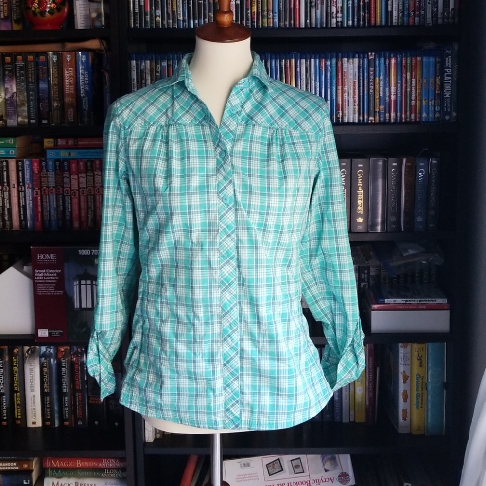 Eddie bauer button / snap shirt